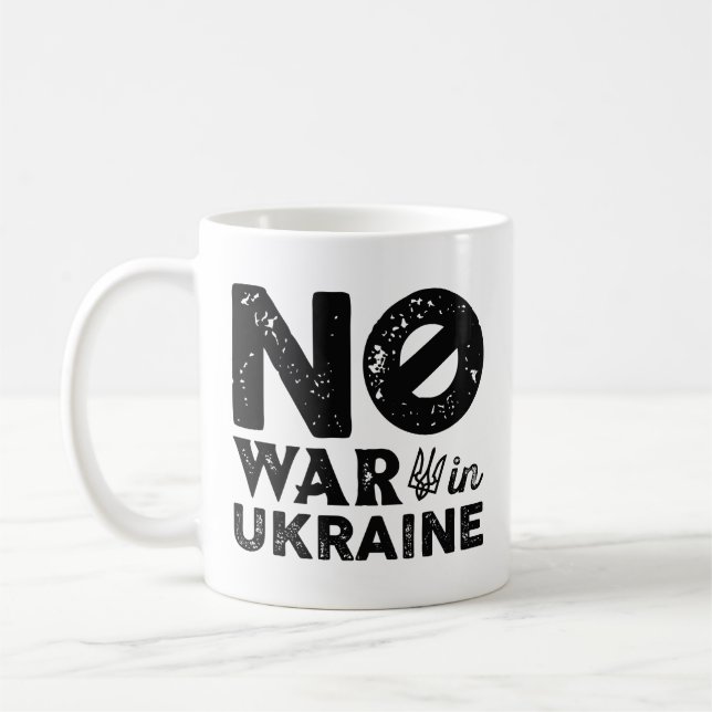 Inget krig i Ukraina Kaffemugg (Vänster)