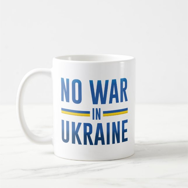 Inget krig i Ukraina Kaffemugg (Vänster)