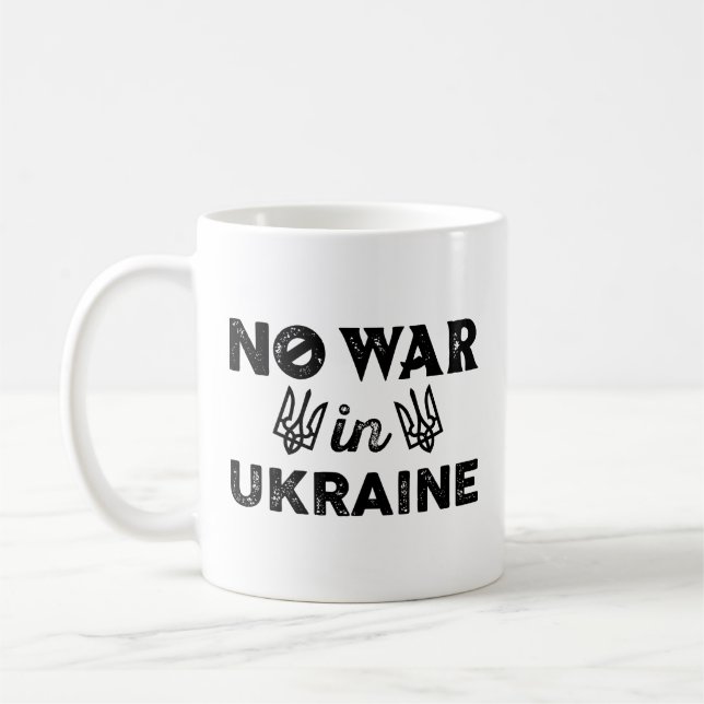 Inget krig i Ukraina Kaffemugg (Vänster)