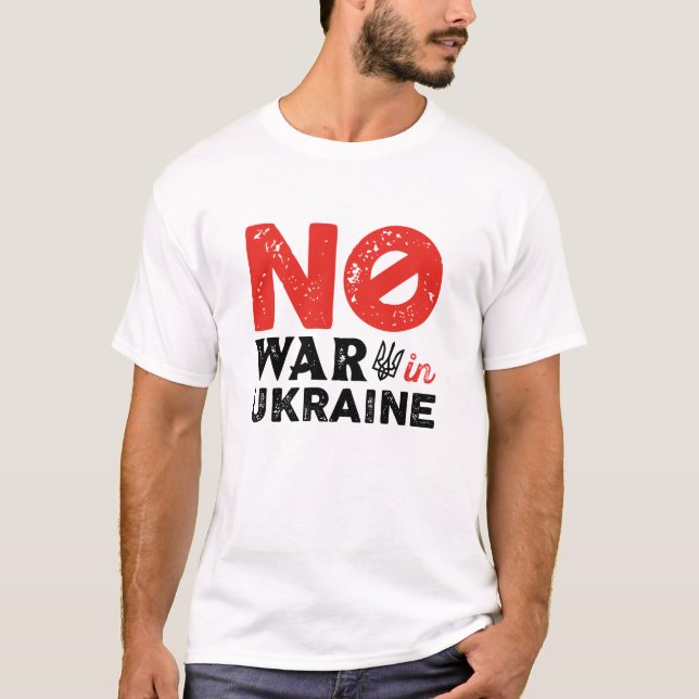 Inget krig i Ukraina T Shirt (Framsida)
