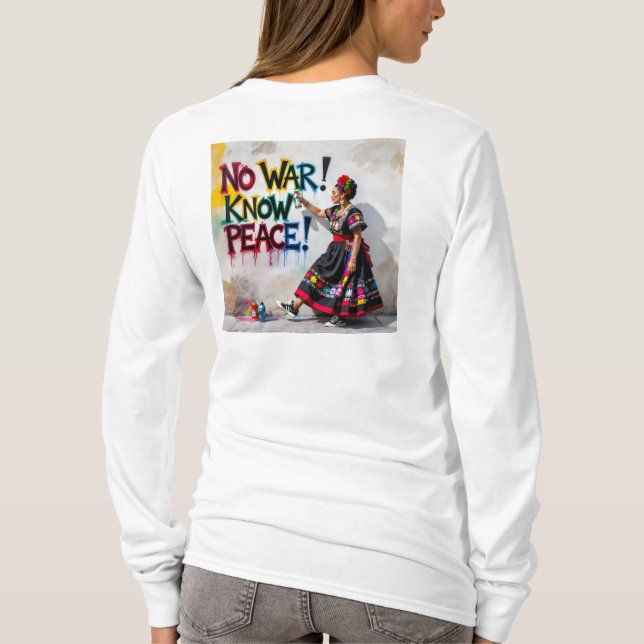 Inget krig! Know Peace! T Shirt (Baksida)