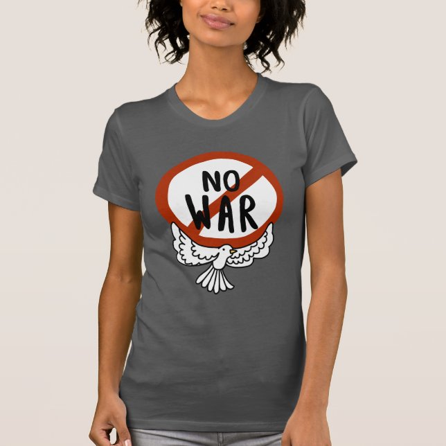 Inget krig med duva t shirt (Framsida)