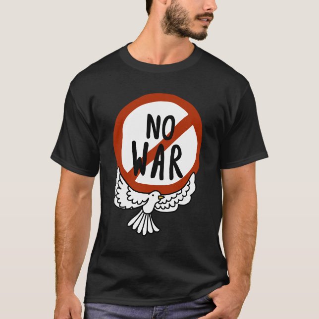 Inget krig med duva t shirt (Framsida)