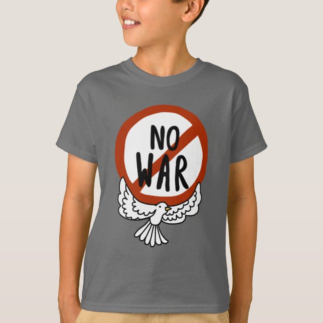 Inget krig med duva t shirt (Framsida)