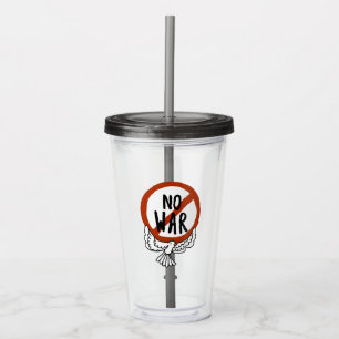 Inget krig med duva take away mugg