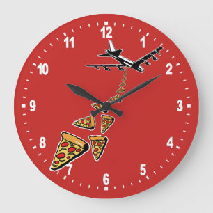 Inget krig mer pizza stor klocka