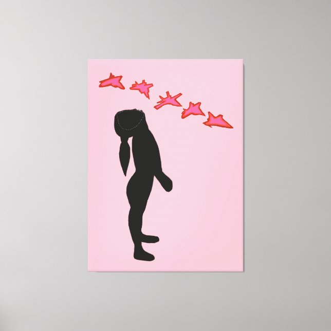 Inget krigsmodernt Kanvastryck för målning av Abst (Framsida)