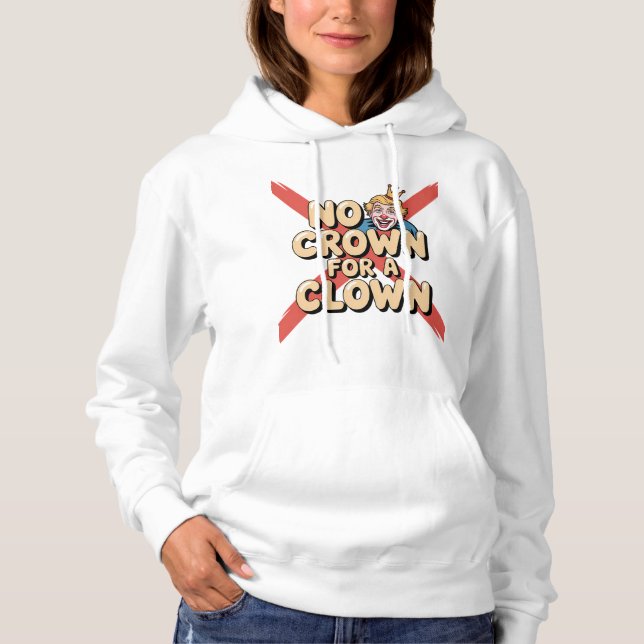 Inget Krona för en Clown Satire Art T Shirt (Framsida)