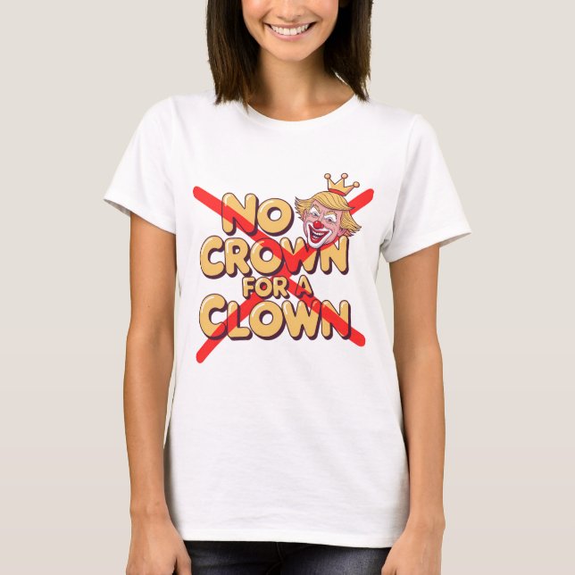 Inget Krona för en sluten protestkonst T Shirt (Framsida)