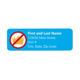 INGET KUNG! Anti-Trump Blue Returadress Etikett