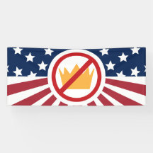 INGET KUNG! Anti-Trump-Flagga