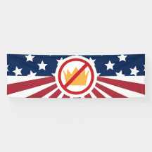 INGET KUNG! Anti-Trump-Flagga