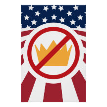 INGET KUNG! Anti-Trump-Flagga