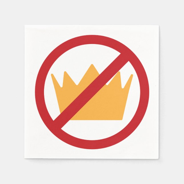 INGET KUNG! Antitrump Pappersservett (Framsidan)