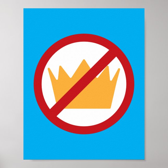 INGET KUNG! Blå Poster (Framsidan)