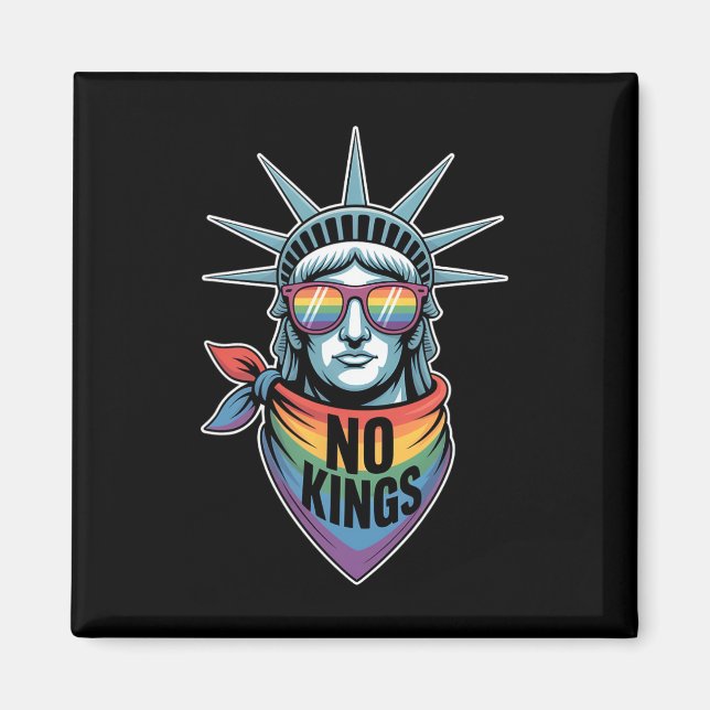 Inget Kung i Amerika Frihetsgudinnan-Pride Magnet (Framsidan)