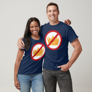 INGET KUNG! Mörk för antitrumpning (lägg till text T Shirt
