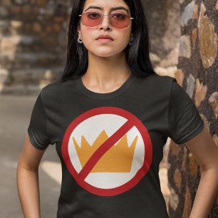 INGET KUNG! Mörk för antitrumpning (lägg till text T Shirt