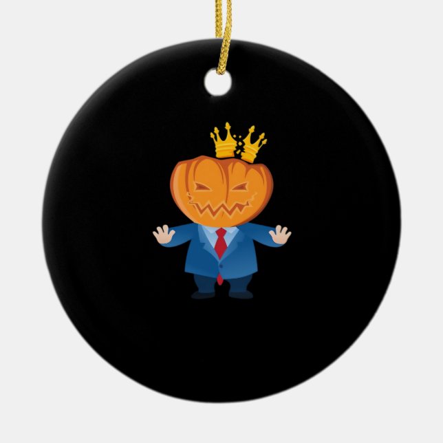 Inget Kung - Trumpkin Pumpkin Classic Julgransprydnad Keramik (Framsidan)