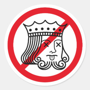 INGET KUNG! - Trumpprotest - Stickers Runt Klistermärke