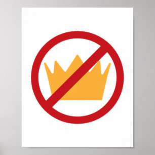 INGET KUNG! Vit Poster