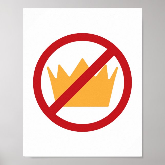 INGET KUNG! Vit Poster (Framsidan)