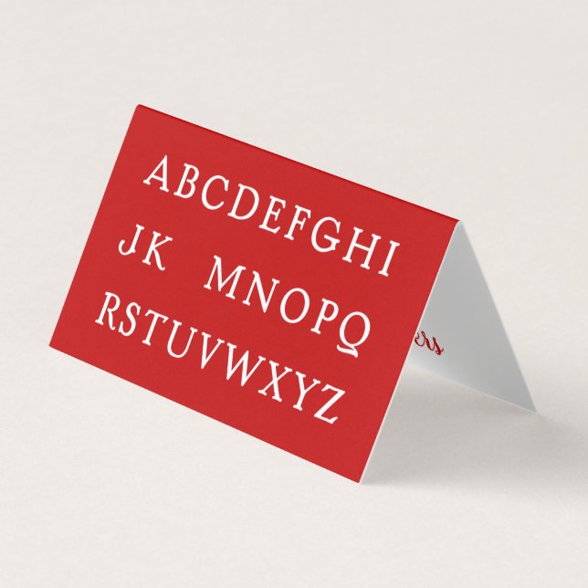 Inget L Mini Joke-julkort Visitkort (Framsida)