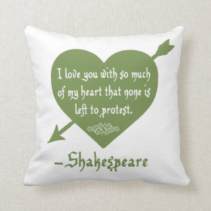 Inget lämnas att protestera Shakespeare som kärl Kudde