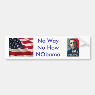 Inget långt inget hur NObama Bildekal
