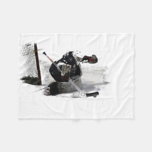 Inget mål här! - Hockey Player Fleece Blanket