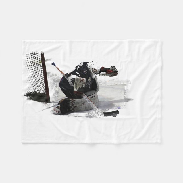 Inget mål här! - Hockey Player Fleece Blanket (Framsidan (Horisontell))