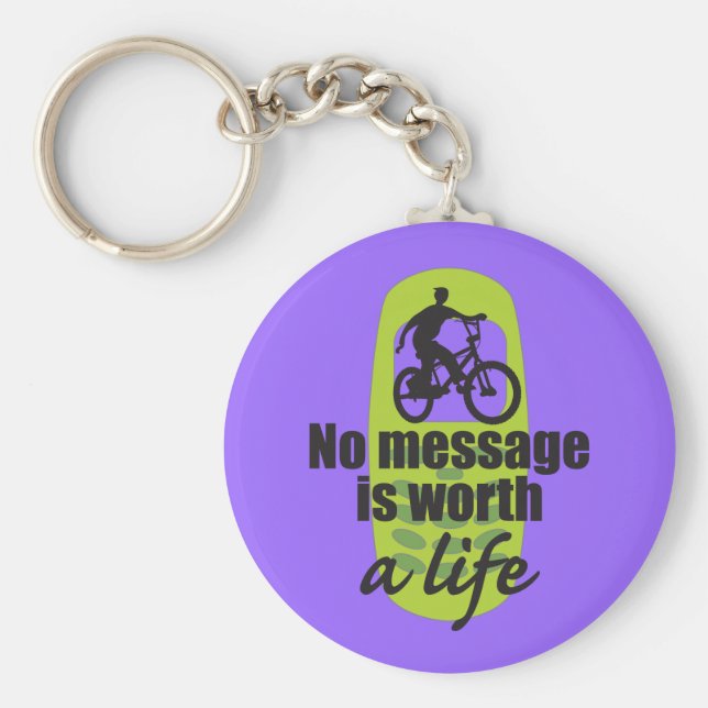 Inget meddelande är värt ett liv nyckelring (Framsidan)