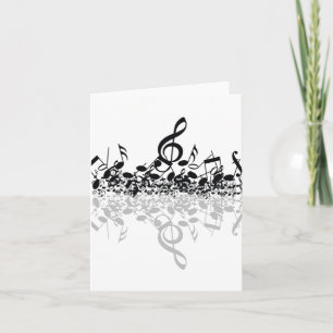 Inget, men Treble Black Musik noter Note Card Kort