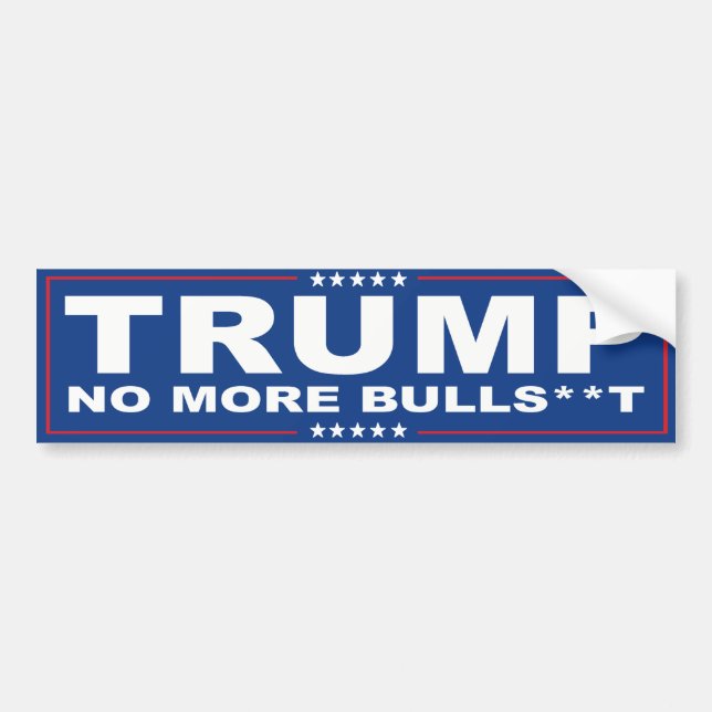 Inget mer Bull - Trump Blue Designer.png Bildekal (Framsidan)