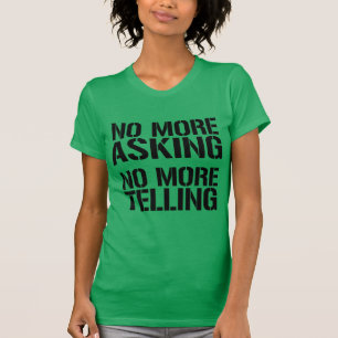 Inget mer frågande. Inget mer tala om T-shirt