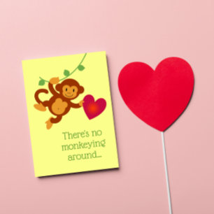 Inget Monkeying runt Valentinkortet Helgkort