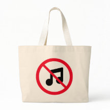 Inget Music Red Circle-tecken | Jumbo Tote Bag