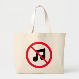 Inget Music Red Circle-tecken | Jumbo Tote Bag Tygkasse