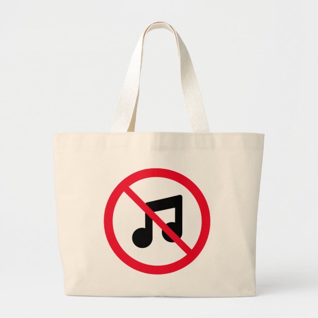 Inget Music Red Circle-tecken | Jumbo Tote Bag Tygkasse (Framsidan)