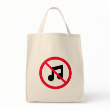 Inget Music Red Circle-tecken | Livsmedel Tote Bag