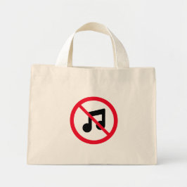 Inget Music Red Circle-tecken | Tiny Tote Bag Mini Tygkasse