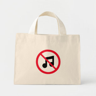 Inget Music Red Circle-tecken Tiny Tote Bag Mini Tygkasse