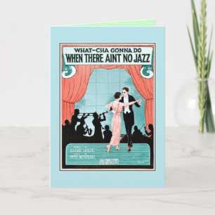Inget musikskydd för Jazz 1920-talets jazz vintage Kort