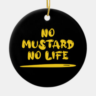 Inget mustard-nummer julgransprydnad keramik