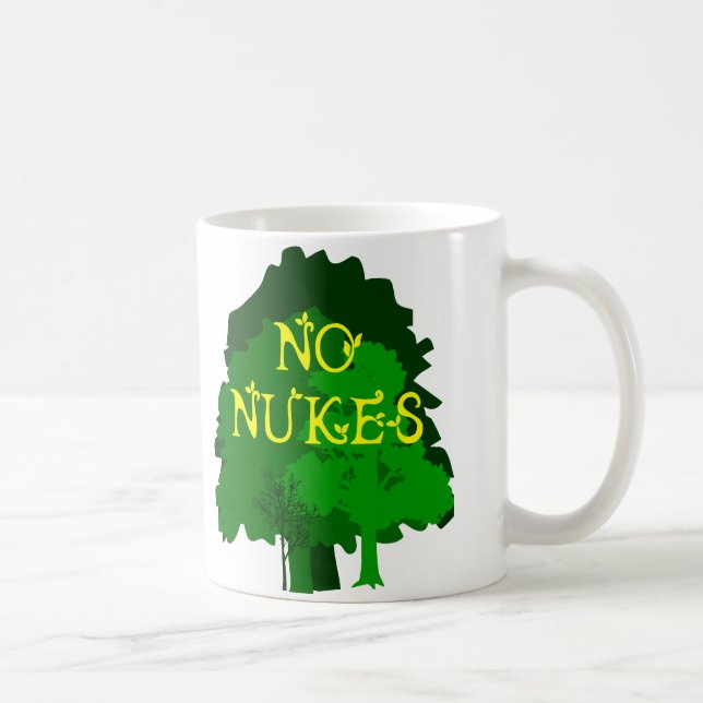 Inget Nukes med den gröna trädkaffemuggen Mugg (Höger)