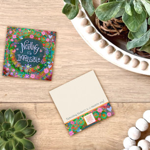 Inget omöjligt inspiritivitetskort fyrkantigt visitkort