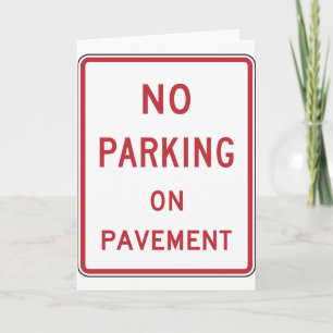 Inget parkera på trottoar undertecknar kort