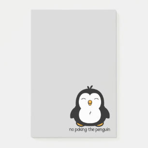 Inget peta den gulliga pingvinet post-it block