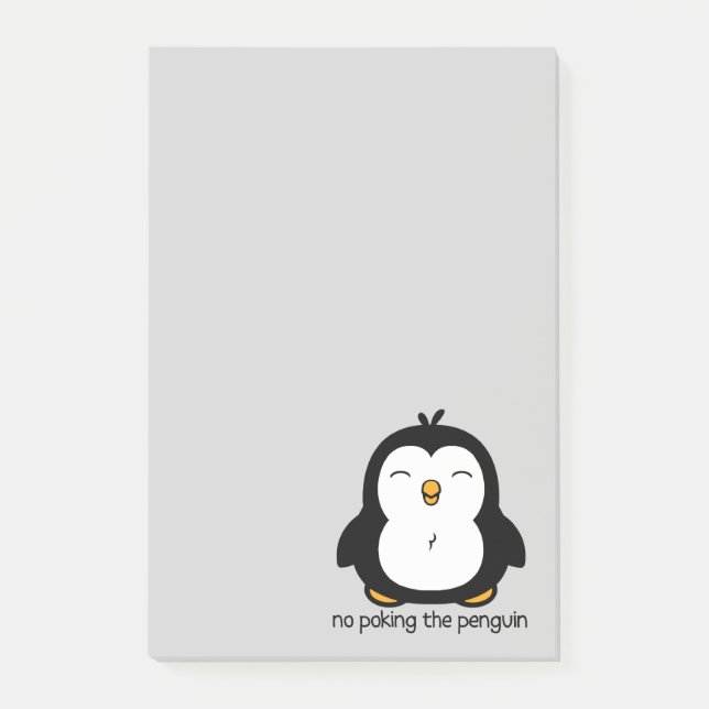 Inget peta den gulliga pingvinet post-it block (Framsida)