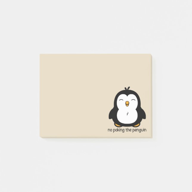 Inget peta pingvinbeigen post-it block (Framsida)